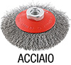 L66025: Spazzole circolari coniche con attacco filettato per smerigliatrici angolari; FORMAT