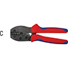 N35925: Pinze crimpatrici a cremagliera per terminali a bussola; KNIPEX