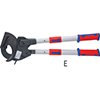 N35932: Tagliacavi a cremagliera per cavi di rame e alluminio; KNIPEX