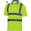 S07230: Polo maniche corte alta visibilità; DELTAPLUS
