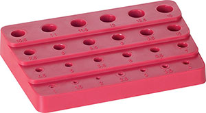 A01000: Supporti in plastica vuoti per punte a codolo cilindrico; FORTIS