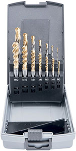 A01014: Assortimenti di punte e maschi a macchina in acciaio HSS-E PM rivestiti TiN; TKN