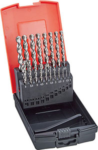 A01076: Serie di punte codolo cilindrico in acciaio HSS-E DIN 338; FORMAT
