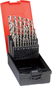 A01159: Serie di punte codolo cilindrico in acciaio HSS-E DIN 338 per acciai inox; FORMAT