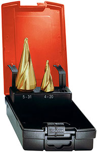 A01911: Assortimento di punte per forare e allargare in acciaio HSS rivestite TiN; FORMAT