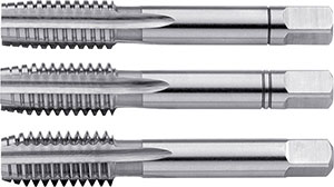 A05635: Serie di maschi a mano in acciaio HSS filettatura Withworth DIN 2184; FORMAT