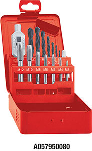 A05795: Assortimenti di maschi a mano e punte in acciaio HSS; FORMAT