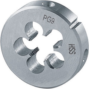 A10825: Filiere in acciaio HSS filettatura PG; FORMAT