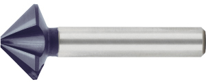 A20144: Svasatori codolo cilindrico a 4 taglienti 90° in acciaio HSS rivestito TiAlN; FORMAT