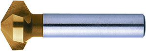 A20466: Svasatori codolo cilindrico a 3 taglienti 120° in acciaio HSS rivestiti TiN; FORMAT