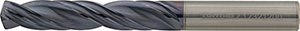 A40232: Punte alesatrici codolo cilindrico in metallo duro a 4 taglienti rivestite TiAlN 5xD con fori di refrigerazione; FORMAT