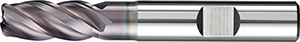A50806: Frese "toriche" codolo cilindrico a 4 taglienti in metallo duro rivestite TiAlN; FORMAT