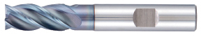 A50807: Frese codolo cilindrico a 4 taglienti in metallo duro rivestite TiAlN con elica a passo differenziato per inox e titanio; FORMAT
