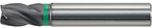 A50949: Frese codolo cilindrico a 4 taglienti in metallo duro rivestite TiAlN con elica a passo differenziato; FORMAT