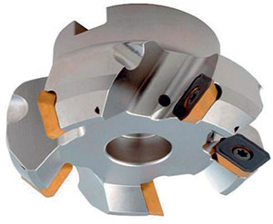 A58010: Frese ad inserti per spianatura a 45° con attacco a manicotto; TKN