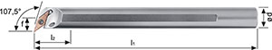 A62156: Portainserti per tornitura interna 107,5° stelo in acciaio; TKN