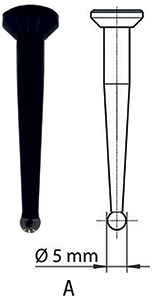 C75210: Astine di ricambio per tastatore Centro; HAIMER