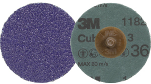 L15383: Dischi fibrati 1182C con abrasivo CubitronTM 3 - Sistema RolocTM TR; CUBITRONII_3M