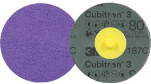 L15386: Dischi fibrati 1187C con abrasivo CubitronTM 3 - Sistema RolocTM TR; CUBITRONII_3M