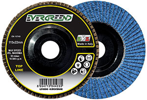L20165: Dischi abrasivi lamellari ceramicati; EVERGREEND