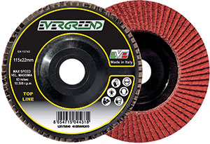 L20175: Dischi abrasivi lamellari ceramicati; EVERGREEND