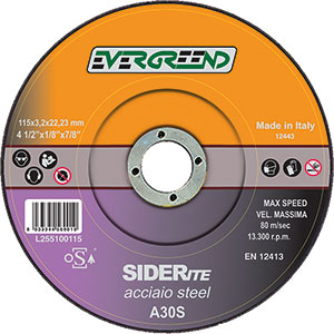 L25510: Mole abrasive a centro depresso per troncatura; EVERGREEND