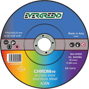 L25520: Mole abrasive a centro depresso per troncatura; EVERGREEND