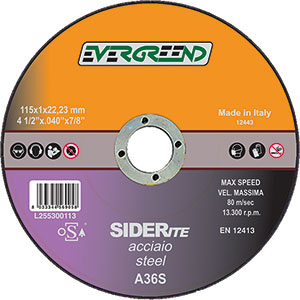 L25530: Mole abrasive a centro piano per troncatura; EVERGREEND