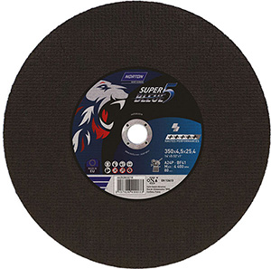 L30025: Dischi troncatori a centro piano rinforzati per macchine fisse; NORTON