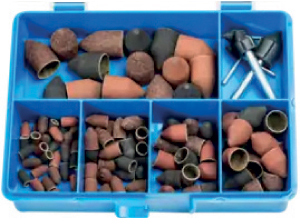 L35330: Cappucci in tela abrasiva forma WKG e rulli portacappucci; PFERD