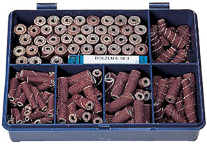 L35450: Rotoli spiralati in tela abrasiva e perni di bloccaggio; PFERD