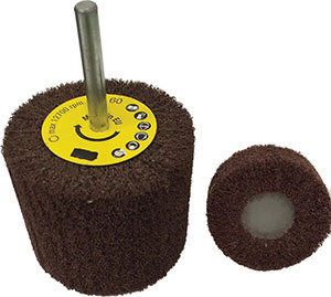 L35741: Rulli a lamelle con gambo in tessuto non tessuto con abrasivo in ossido di alluminio; EVERGREEND