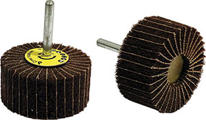 L35746: Rulli a lamelle con gambo in tessuto non tessuto misto tela con abrasivo in ossido di alluminio; EVERGREEND