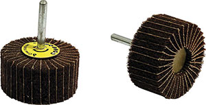 L35756: Rulli a lamelle con gambo in tessuto non tessuto misto tela con abrasivo in ossido di alluminio; EVERGREEND