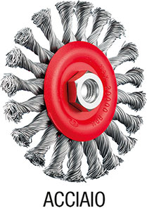 L65010: Spazzole circolari piane con attacco filettato per smerigliatrici angolari; SIT