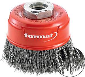 L65016: Spazzole a tazza con attacco filettato per smerigliatrici angolari; FORMAT