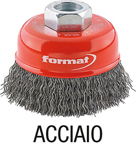 L66032: Spazzole a tazza con attacco filettato per smerigliatrici angolari; FORMAT