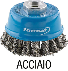L66036: Spazzole a tazza con attacco filettato per smerigliatrici angolari; FORMAT