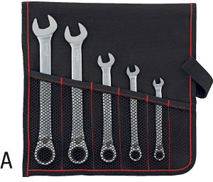 N05749: Serie di chiavi combinate a cricchetto reversibile; FORMAT