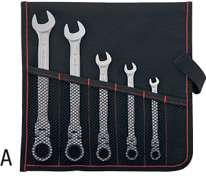 N05783: Serie di chiavi combinate a cricchetto snodato; FORMAT