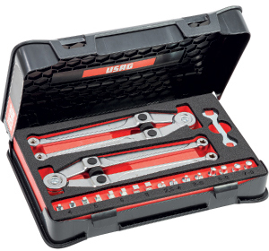 N05893: Assortimento chiavi a compasso con naselli intercambiabili; FACOM