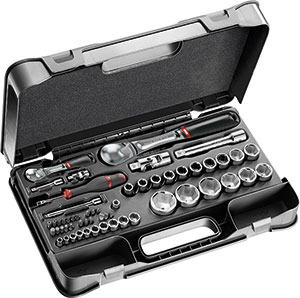 N10607: Assortimenti di chiavi a bussola con attacco da 1/4" e da 1/2"; USAG