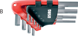 N20080: Serie di chiavi maschio esagonale piegate; USAG