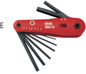 N20095: Serie di chiavi maschio esagonale piegate; USAG