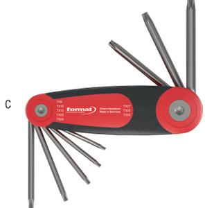 N20215: Serie di chiavi maschio piegate per viti con impronta Torx®; FORMAT