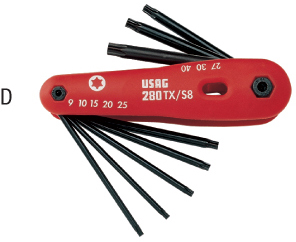 N20220: Serie di chiavi maschio piegate per viti con impronta Torx®; USAG