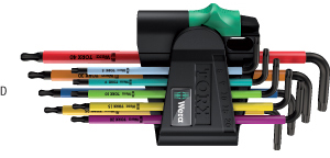 N20272: Serie di chiavi maschio piegate per viti con impronta Torx® Tamper Resistant; WERA