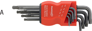N20290: Serie di chiavi maschio piegate a testa sferica per viti con impronta Torx®; FORMAT