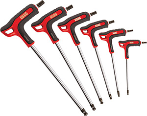 N20360: Serie di chiavi maschio esagonale a testa sferica con impugnatura; USAG