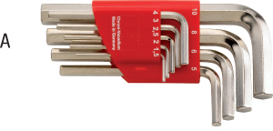 N20847: Serie di chiavi maschio esagonale piegate; FORMAT